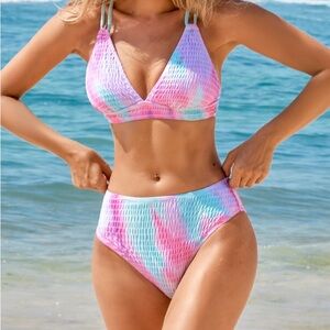 Cupshe Vibrant Tie-Dye Bikini Set